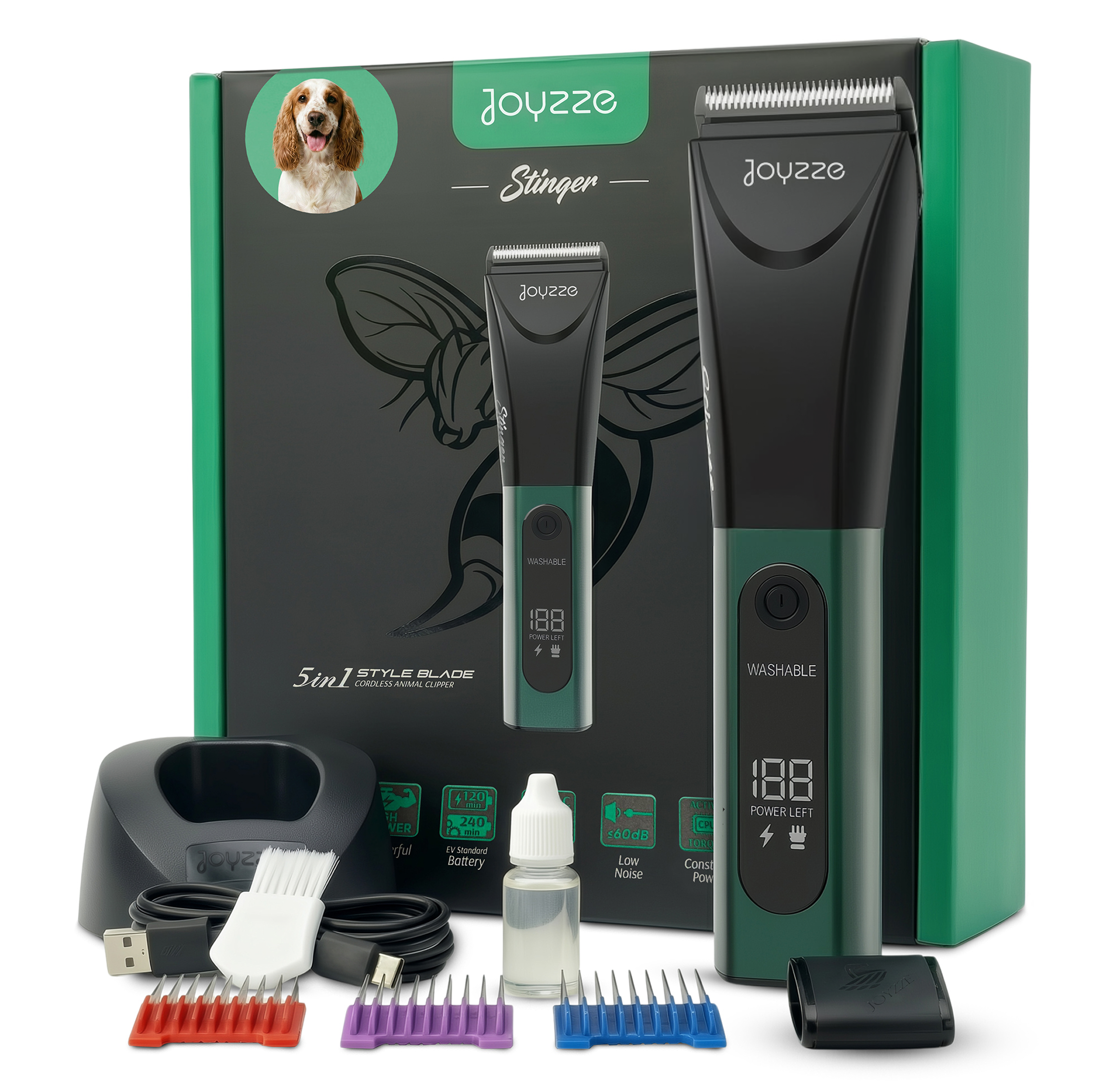 Water Resistant Dog Clippers – Joyzze Stinger IP65